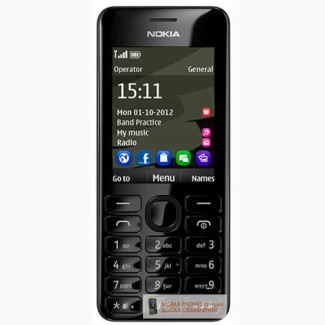 Продам новый мобильный телефон Nokia Asha 206 Black( 2 сим-карты)