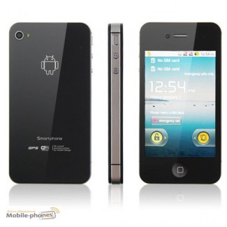 Смартфон IPhone 4G на базе Android 2.2(2sim+GPS).Тепловой сенсор 3,5(89мм).Оплата при пол