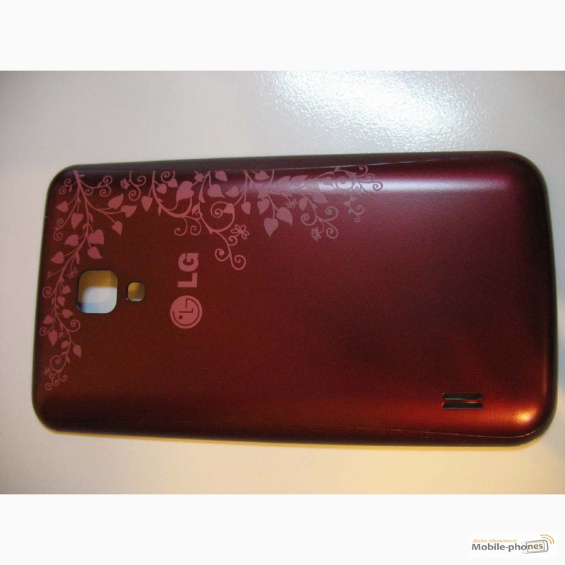 Фото 3. Крышка батареи задняя, корпуса LG P715 черная, красная
