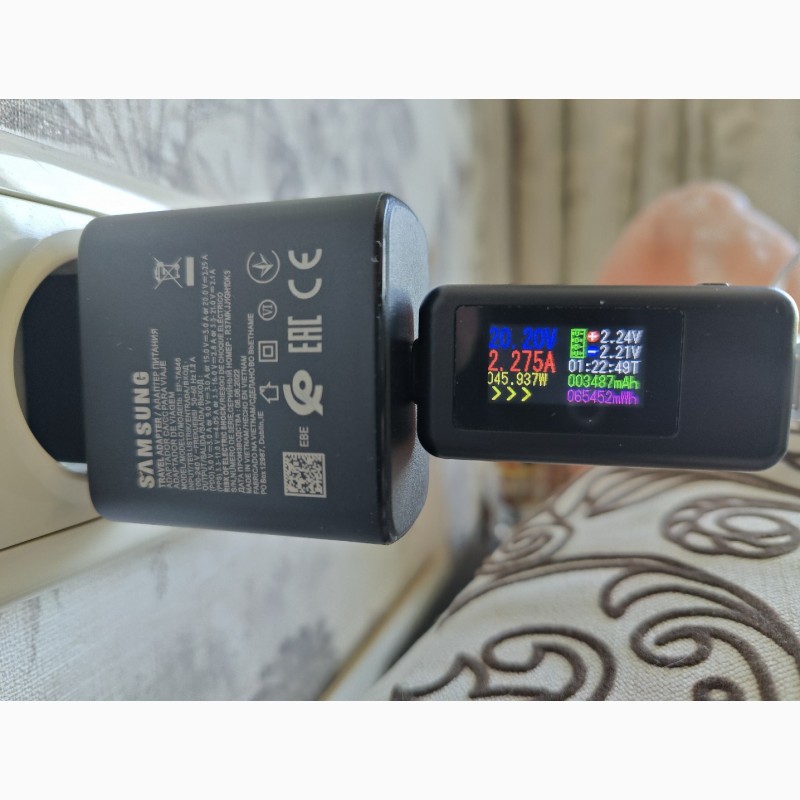 Фото 2. Зарядное Samsung 45 Вт, EP-TA845, Super Fast Charging 2.0, Type-C