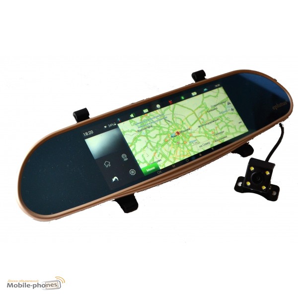 Фото 6. D35 Зеркало регистратор, 7 сенсор, 2 камеры, GPS навигатор, WiFi, 16Gb, Android, 3G