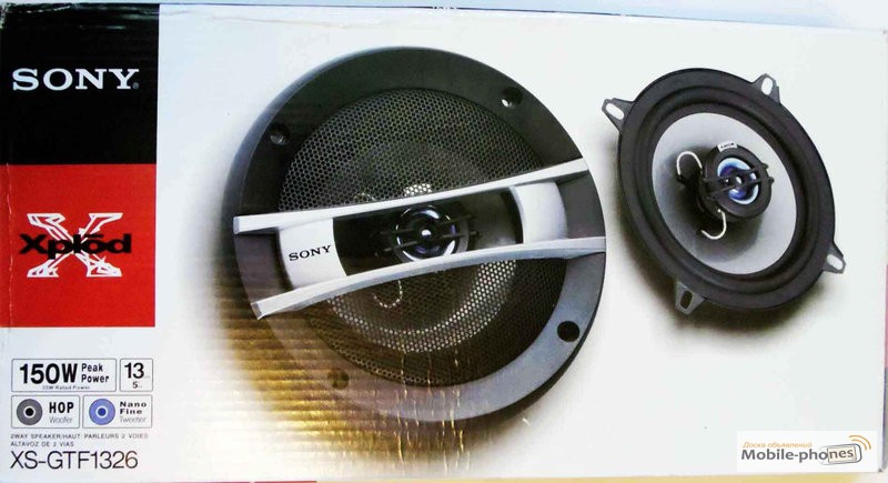 Фото 4. Колонки (динамики) Sony XS-GTF1326 (150Вт) 2х полосные