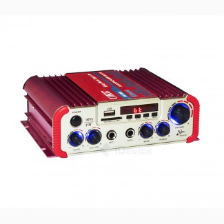 Усилитель UKC AV-206U - Bluetooth, USB, SD, FM, MP3! 300W + 300W Караоке 2х канальный