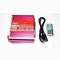 Усилитель UKC AV-206U - Bluetooth, USB, SD, FM, MP3! 300W + 300W Караоке 2х канальный