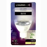 L15-990205, LED лампочка LIVARNORUX GU10, белый-прозрачный
