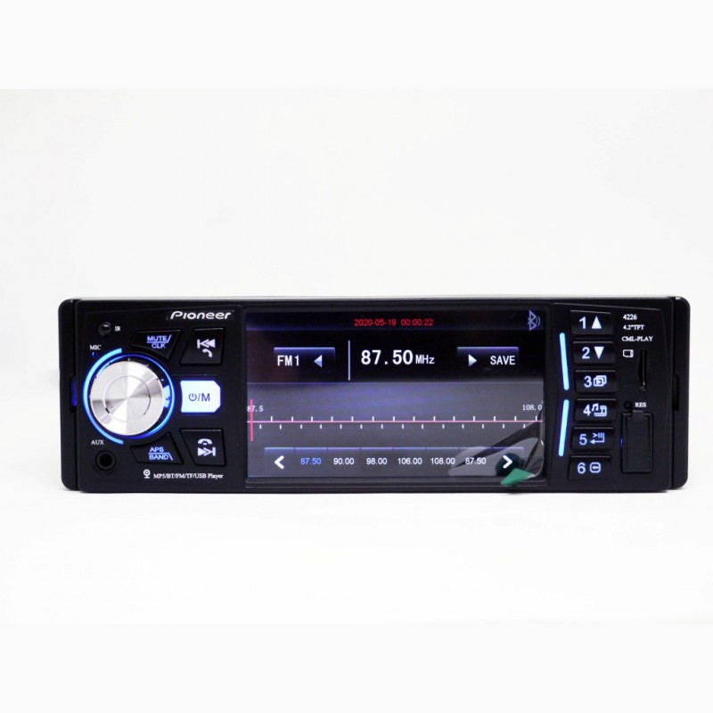 Фото 2. Магнитола Pioneer 4226 ISO - экран 4, 1#039;#039;+ DIVX + MP3 + USB + SD + Bluetooth