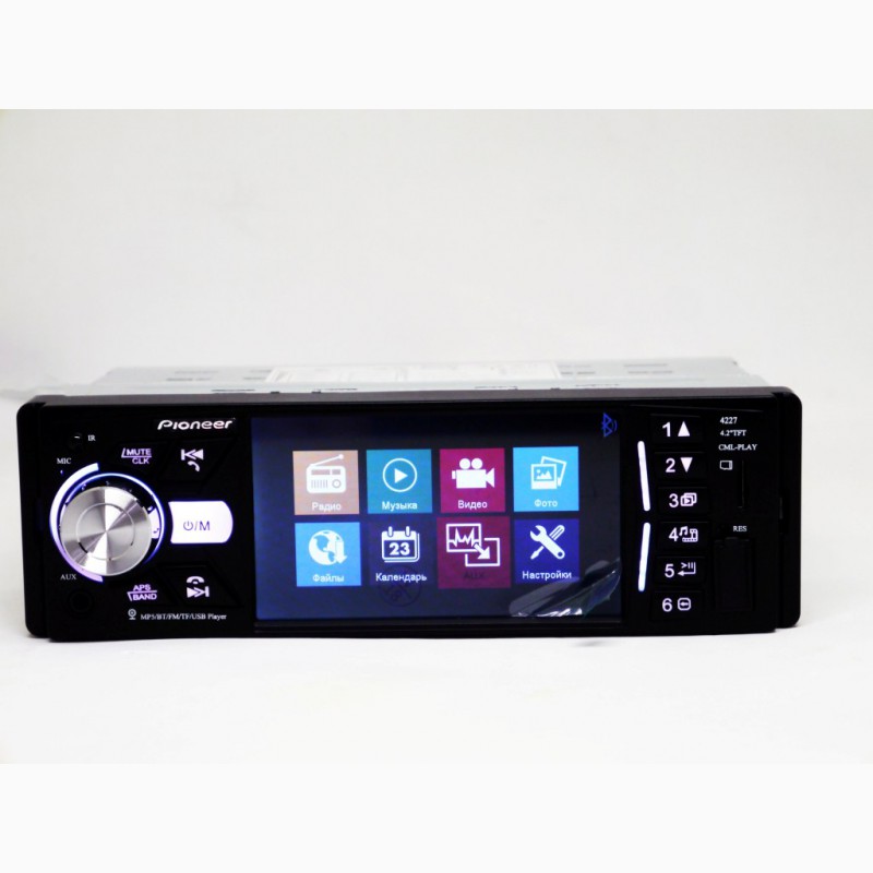 Фото 2. Магнитола Pioneer 4227 ISO - экран 4, 1#039;#039;+ DIVX + MP3 + USB + SD + Bluetooth