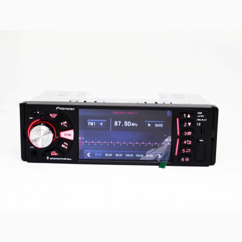 Фото 2. Магнитола Pioneer 4228 ISO - экран 4, 1#039;#039;+ DIVX + MP3 + USB + SD + Bluetooth