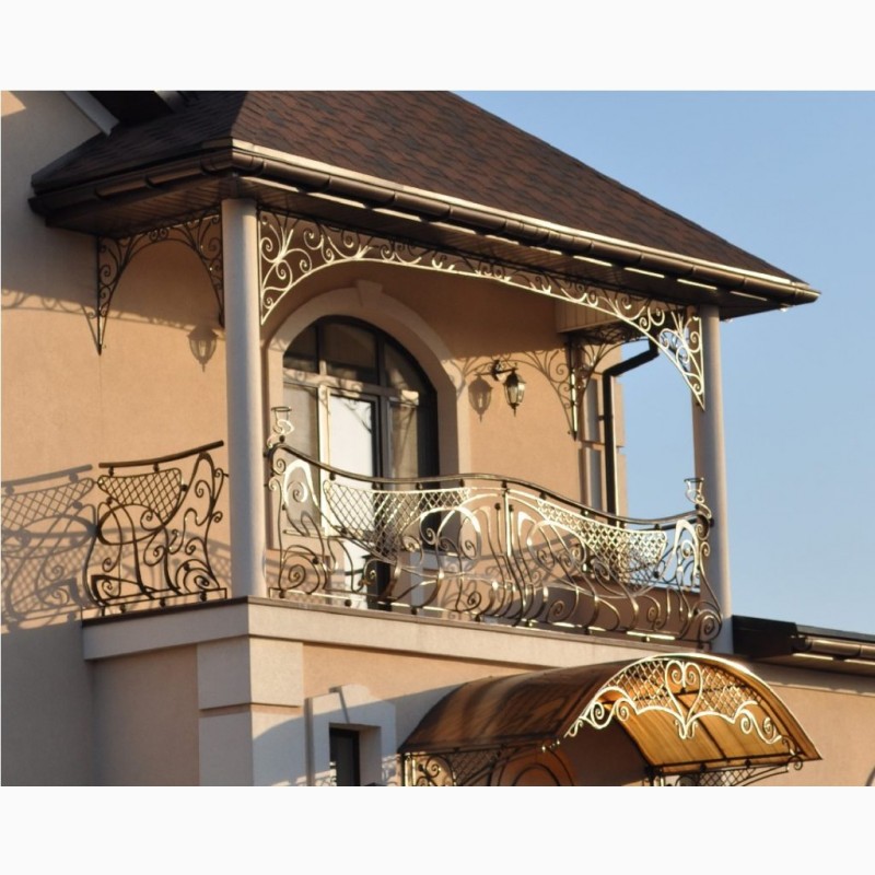 Фото 13. Кованые и сварные балконные перила (ограждения для балкона)