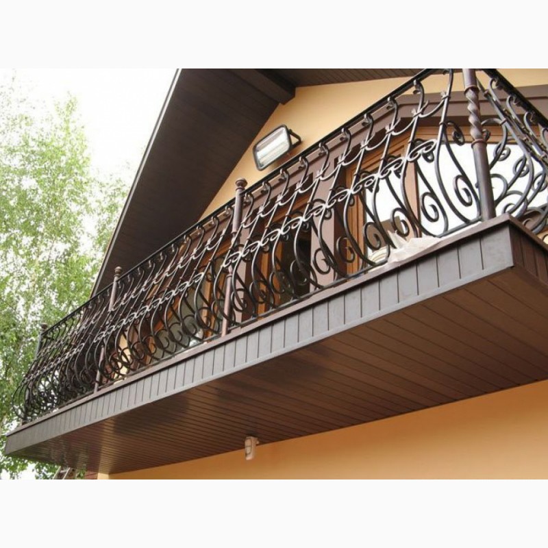 Фото 3. Кованые и сварные балконные перила (ограждения для балкона)