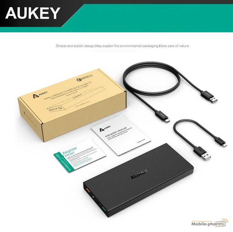 Фото 6. Aukey 16000 mAh внешний аккумулятор с функцией быстрой зарядки Qualcomm QC 2.0