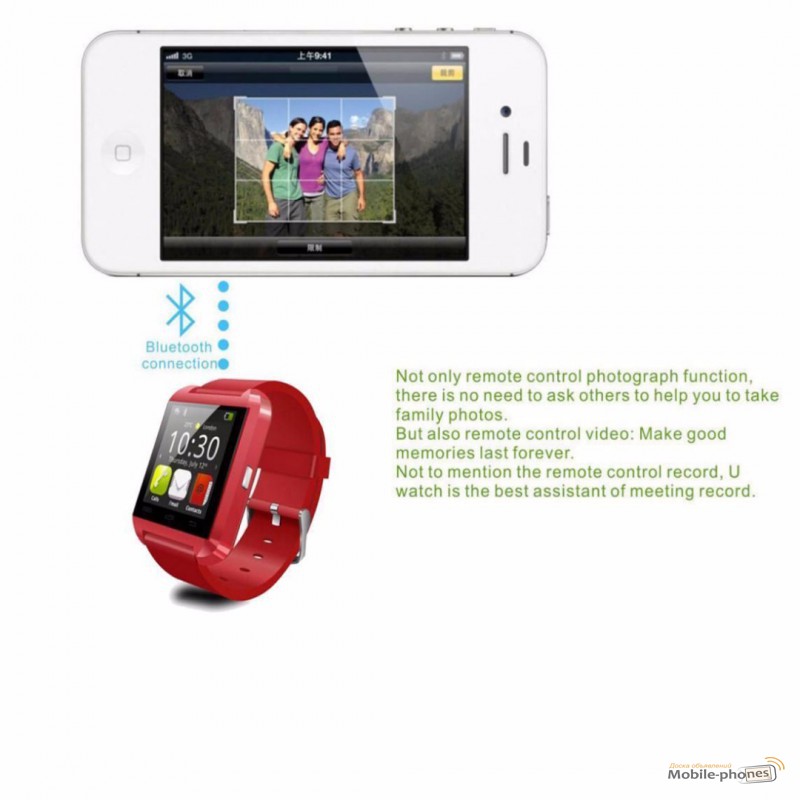 Фото 5. Uwatch U8 умные часы смарт Bluetooth на iOS или Android