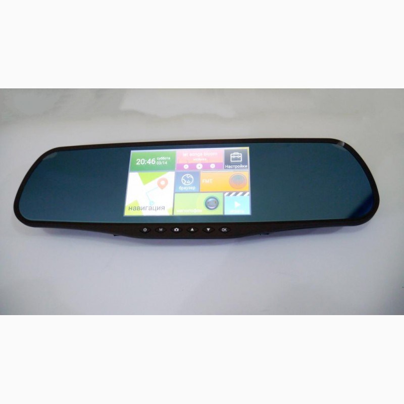 Фото 5. D25 Зеркало регистратор, 5 сенсор, 2 камеры, GPS навигатор, WiFI, 8Gb, Android