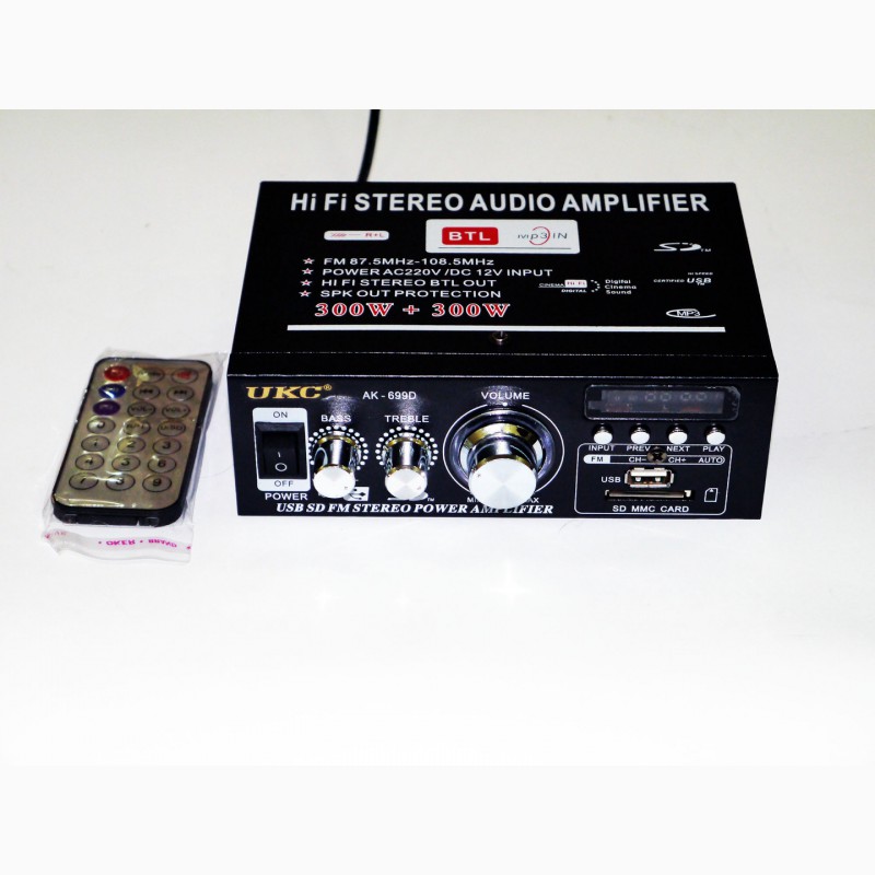 Фото 6. Усилитель Звука UKC AK-699D FM USB Караоке 2x300 Вт