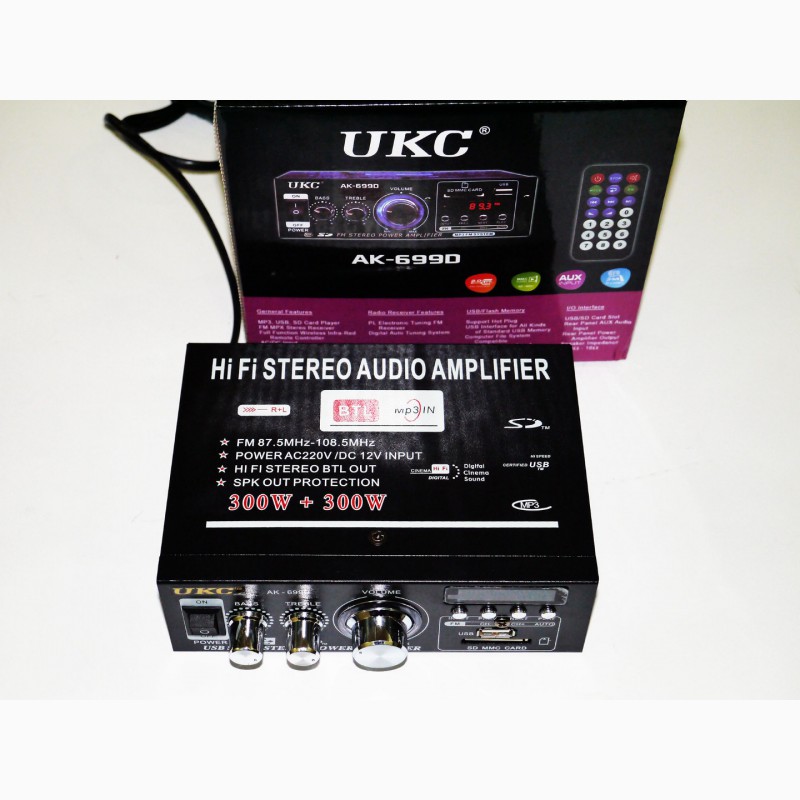 Фото 7. Усилитель Звука UKC AK-699D FM USB Караоке 2x300 Вт