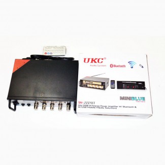 Усилитель UKC SN-222BT - Bluetooth, USB, SD, FM, MP3! Караоке 2х канальный