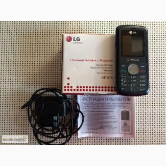 Продам б/у мобильный телефон LG KP 105 Black, требует ремонта – не видит SIM-карту