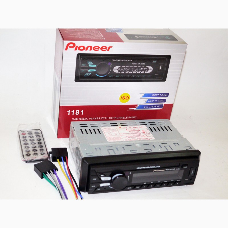 Фото 3. Автомагнитола Pioneer 1181 сьемная панель USB, SD, AUX