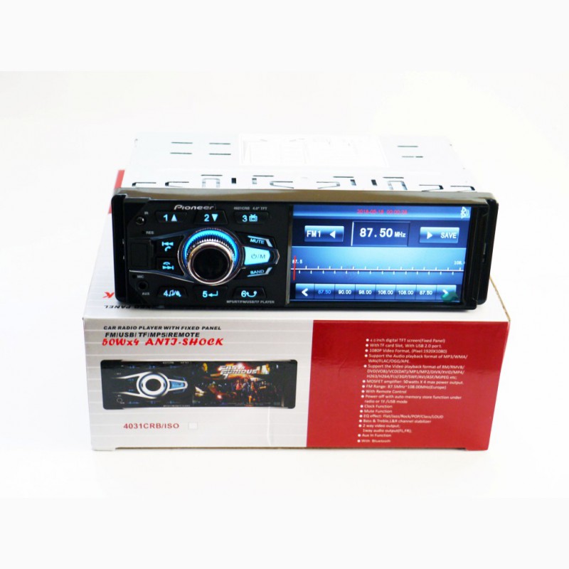 Фото 4. Автомагнитола Pioneer 4031 ISO - экран 4, 1#039;#039;, DIVX, MP3, USB, SD, BLUETOOTH