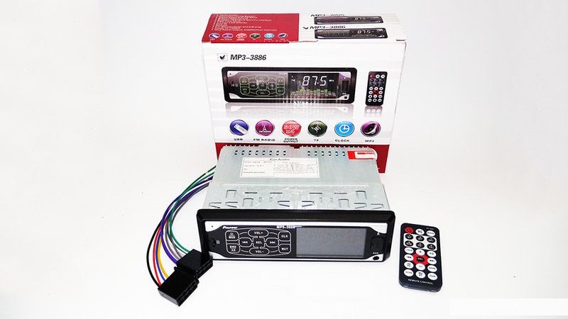 Фото 4. Автомагнитола Pioneer 3886 ISO - MP3 Player, FM, USB, SD, AUX сенсорная магнитола