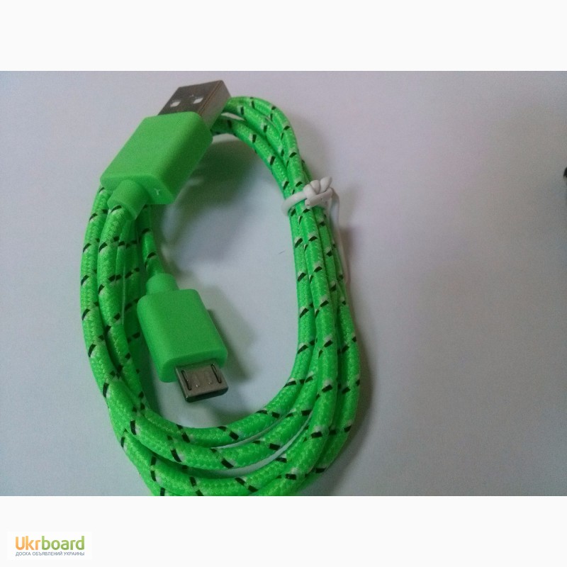 Фото 6. Micro USB Кабель 1 метр шнур плетенный