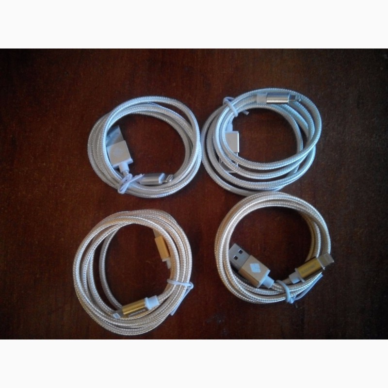 Фото 2. Зарядной шнур lightning (для iPhone 5, 6, 7, +s). Нейлон. 1м. кабель
