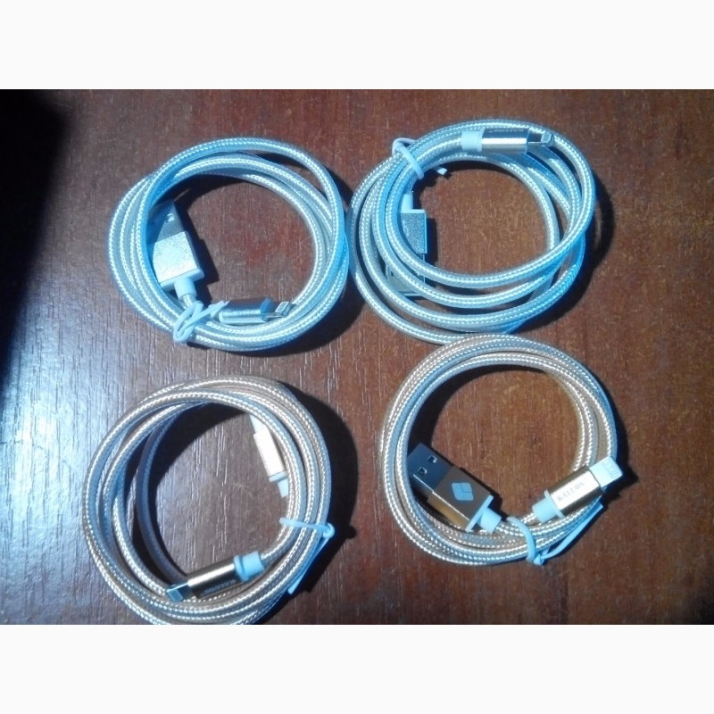 Фото 4. Зарядной шнур lightning (для iPhone 5, 6, 7, +s). Нейлон. 1м. кабель