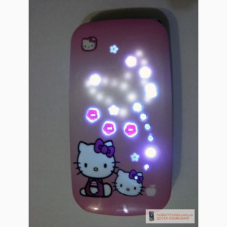 Детский мобильный телефон Samsung Hello Kitty с оригинальными спецэффектами (2 сим карты)