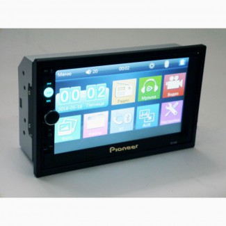 2din автомагнитола Pioneer 7010 USB, SD, Bluetooth, ПУЛЬТ НА РУЛЬ (короткая база)