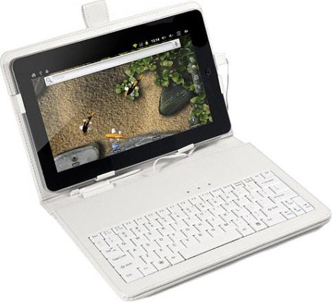 Чехол с клавиатурой для планшетов 10 дюймов (микро USB) Белый